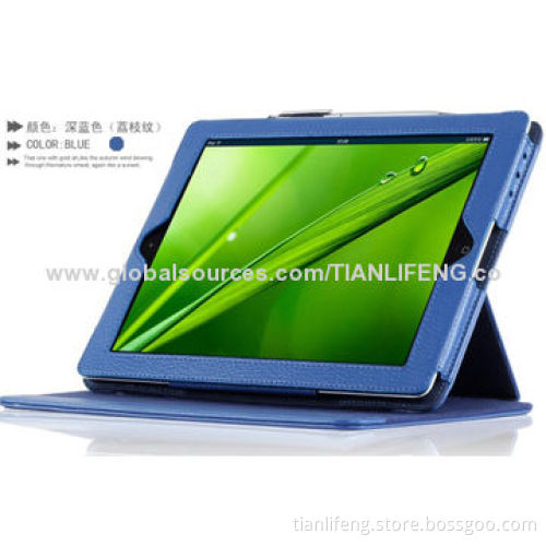 Fashionable Litchi Lines PU Leather Padfolio for iPad 2, 3 and 4